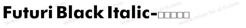 Futuri Black Italic字体转换
